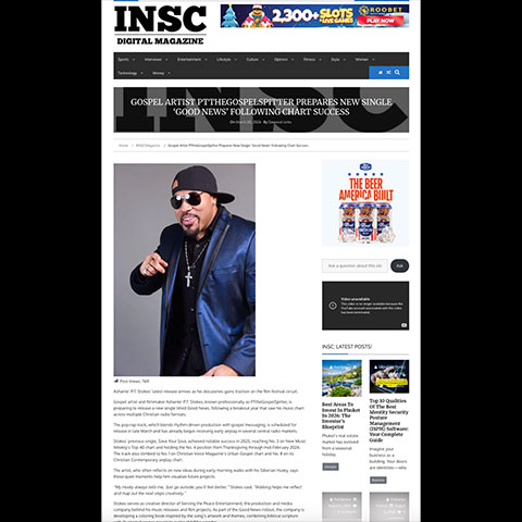 Link to Inscriber Magazine article on PTtheGospelSpitter on Good News